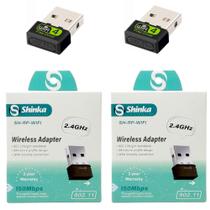 Kit com 2 Placas de Rede Wireless Antena USB sem fio Shinka
