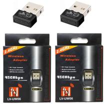 Kit com 2 Placas de Rede Wireless Antena USB sem fio Shinka