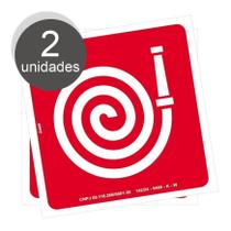 Kit com 2 Placas de Sinalização - Emergência: Abrigo de Mangueira e Hidrante Vermelho Fotoluminescente Kit com 2 Placas de Sinalização - Emergência: Abrigo de Mangueira e Hidrante Vermelho Fotoluminescente