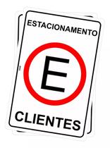 Kit com 2 Placas de Sinalização - Estacionamento Permitido para Clientes