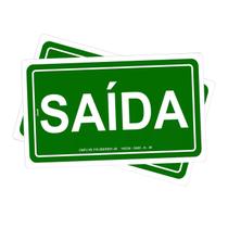 Kit com 2 Placas de Sinalização exit de Emergência Rota de Fuga (S12) Saída Fotoluminescente