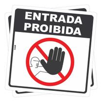 Kit com 2 Placas de Sinalização - Não Entre: Proibida a Entrada de Pessoas PS Kit com 2 Placas de Sinalização - Não Entre: Proibida a Entrada de Pessoas PS