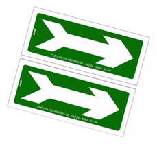 Kit com 2 Placas de Sinalização PS Seta Direita C1 Fotoluminescente Kit com 2 Placas de Sinalização PS Seta Direita C1 Fotoluminescente