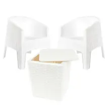 Kit Com 2 Poltronas Ibiza Cor Branca Jardim Piscina Com Mesa Auxiliar Capri Rattan Garden Life Kit Com 2 Poltronas Ibiza Cor Branca Jardim Piscina Com Mesa Auxiliar Capri Rattan Garden Life