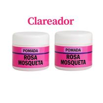 Kit com 2 Pomadas Clareadoras Rosa Mosqueta com Dolomita 30g Clareamento de Manchas, Virilhas e Ax