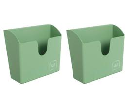 Kit Com 2 Porta Guardanapo Slim Quadrado Plástico Para Mesa Cozinha Bar Kit Com 2 Porta Guardanapo Slim Quadrado Plástico Para Mesa Cozinha Bar