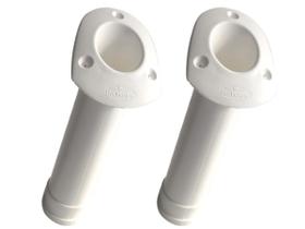 Kit com 2 Porta Varas de Embutir inclinado 30 Silver Náutica Caiaque Lancha