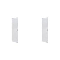 Kit com 2 Portas de Aço Lambri 215x83cm Batente 12cm Qualitysol Kit com 2 Portas de Aço Lambri 215x83cm Batente 12cm Qualitysol