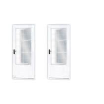 Kit com 2 Portas de Aço Postigo 215x85cm com Grade Quadrada Minas Sul Mgm Kit com 2 Portas de Aço Postigo 215x85cm com Grade Quadrada Minas Sul Mgm