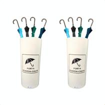 KIT com 2 Portas Guarda chuva 22 Litros com Adesivo Identificador para Manter Chãos Limpos e Secos