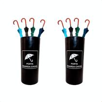 KIT com 2 Portas Guarda chuva 22 Litros com Adesivo Identificador para manter Chãos Secos e Limpos