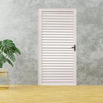 Kit com 2 Portas Palheta de Alumínio 210 X 90cm Linha 25 Lado Esquerdo Esquadrias Bergamo