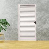 Kit com 2 Portas Palheta de Alumínio 210 X 90cm Linha 25 Lado Esquerdo Esquadrias Bergamo