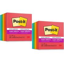 Kit com 2 POST-IT Diversao 76MM X 76MM 90 Folhas Cada 3M