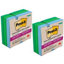 Kit com 2 POST-IT Notas 654SS Oasis Reciclavel 76MM X 76MM