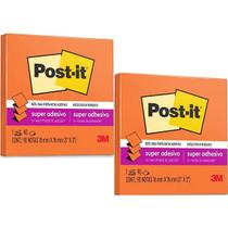 Kit com 2 POST-IT Refil POP-UP 76MM X 76MM Laranja 90 Folhas