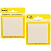 Kit com 2 POST-IT Transparente 73MM X 73MM 36 Folhas Cada 3M