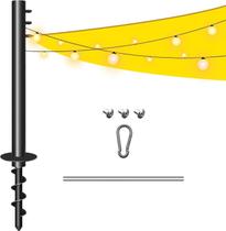 Kit com 2 postes para vela de sombreamento NlkeWbly 3,7 m, reforçados Kit com 2 postes para vela de sombreamento NlkeWbly 3,7 m, reforçados