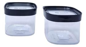 Kit Com 2 Potes De Mantimentos Hermético 450ml Helsim Kit Com 2 Potes De Mantimentos Hermético 450ml Helsim