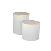 kit com 2 Potes de Porcelanas (1G e 1P) para algodão e cotonete kit com 2 Potes de Porcelanas (1G e 1P) para algodão e cotonete