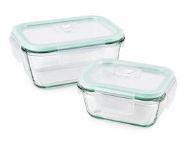 Kit com 2 Potes de Vidro Hermético Kit com 2 Potes de Vidro Hermético