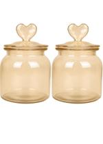 Kit com 2 Potes de Vidro Tuut Linha Afeto 650 ml Kit com 2 Potes de Vidro Tuut Linha Afeto 650 ml