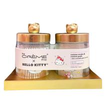 Kit com 2 potes Decorativos Reutilizáveis com Cotonetes e Discos de Algodão Hello Kitty The Crème Shop