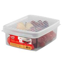 Kit com 2 potes organizadores plástico frutas/legumes/verduras no refrigerador.