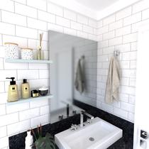 Kit com 2 Prateleiras de 40 Cm para Organização de Banheiro Kit com 2 Prateleiras de 40 Cm para Organização de Banheiro