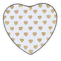 Kit com 2 pratos em vidro formato e estampa coração sweet heart