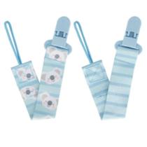 Kit Com 2 Prendedores De Chupeta Azul para Bebê Kit Com 2 Prendedores De Chupeta Azul para Bebê