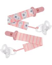 Kit com 2 prendedores de chupeta coala - rosa 14496