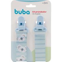 Kit Com 2 Prendedores de Chupeta Com Clip Trava Prendedor de Bico Bebê Coala Azul Buba Kit Com 2 Prendedores de Chupeta Com Clip Trava Prendedor de Bico Bebê Coala Azul Buba