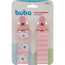 Kit Com 2 Prendedores de Chupeta Com Clip Trava Prendedor de Bico Bebê Coala Rosa Buba Kit Com 2 Prendedores de Chupeta Com Clip Trava Prendedor de Bico Bebê Coala Rosa Buba