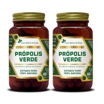 Kit Com 2 Própolis Verde 60 Capsulas de 500mg Flora Nativa do Brasil