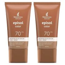 Kit com 2 Protetor Solar Episol Color Tom 3 Medio FPS 70 40ml cada Kit com 2 Protetor Solar Episol Color Tom 3 Medio FPS 70 40ml cada