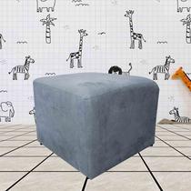 Kit com 2 Puff Quadrados Infantil Varias Cores