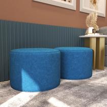 Kit com 2 Puff Smy Para Todos os Ambientes Moderno e Sofisticado Kit com 2 Puff Smy Para Todos os Ambientes Moderno e Sofisticado