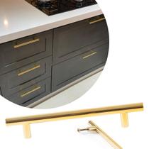 Kit Com 2 Puxadores Alça Gold Para Cozinhas Planejadas Kit Com 2 Puxadores Alça Gold Para Cozinhas Planejadas