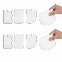 Kit Com 2 Raspador De Massa Alisador Bolo Wave Cake Atacado