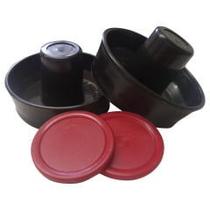 Kit com 2 rebatedores + 2 discos para Aero Hockey (Profissional) Kit com 2 rebatedores + 2 discos para Aero Hockey (Profissional)