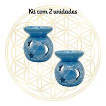KIT Com 2 Rechauds Aromatizadores de Porcelana Esmaltada