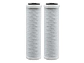 Kit Com 2 Refil Carbon Block Carvão Ativado 9 3/4 10 Filtro Kit Com 2 Refil Carbon Block Carvão Ativado 9 3/4 10 Filtro