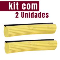 Kit com 2 Refil Para Mop Rodo Mágico Espuma Premium Limpeza Eficiente Qualidade Esfregão Alta Absorção