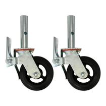 Kit com 2 Roda Para Andaime Rodízio De Borracha E Ferro 330mm 200kg Kit com 2 Roda Para Andaime Rodízio De Borracha E Ferro 330mm 200kg