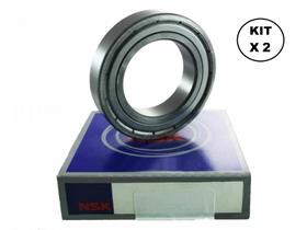 Kit Com 2 Rolamentos 6208 ZZ 40 X 80 X 18