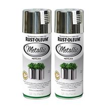 Kit com 2 rust-oleum spray metalico prata