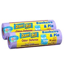 Kit com 2 Sacos Para Lixo Banheiro e Pia Odor Defense 34x40cm 50un - Dover Roll Kit com 2 Sacos Para Lixo Banheiro e Pia Odor Defense 34x40cm 50un - Dover Roll