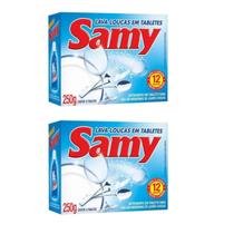 KIT COM 2 Samy Detergente para LAVA LOUÇAS em Tabletes com 12 - 250 g