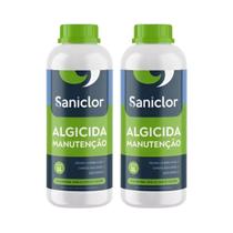 Kit com 2 saniclor algicida manutenção 1 litro